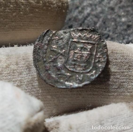 Moedas de Espanha: Escasos 4 maravedis de felipe IV, CECA TRUJILLO, VARIANTE RARA IIII Dentro de escudo
