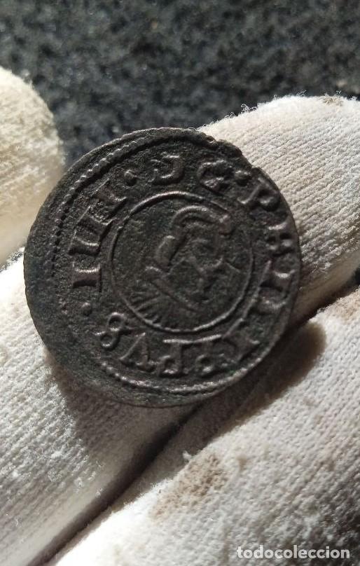 Moedas de Espanha: Bonitos 8 maravedis de Felipe IV , CECA CORU&Ntilde;A,FECHA 1662