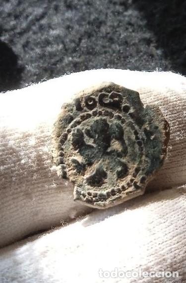 Moedas de Espanha: Escasos 2 maravedis de Felipe III , CECA VALLADOLID ,FECHA visible 1602