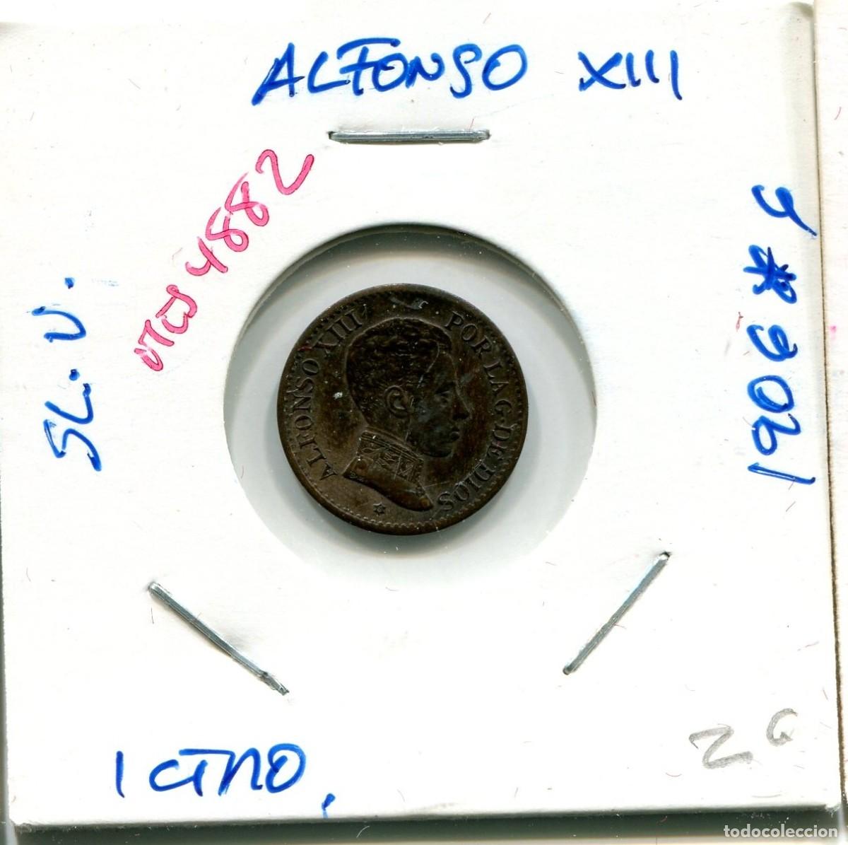 Coins of Spain: UN CENTIMO ALFONSO XIII A&Ntilde;O 1906*6 SL.V ( MES4882 )