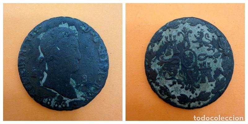 Moedas de Espanha: MONEDA. FERNANDO VII. 8 MARAVEDIS. 1833. SEGOVIA. VER FOTOS