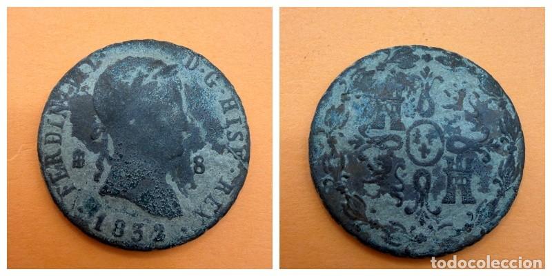 Moedas de Espanha: MONEDA. FERNANDO VII. 8 MARAVEDIS. 1832. SEGOVIA. VER FOTOS