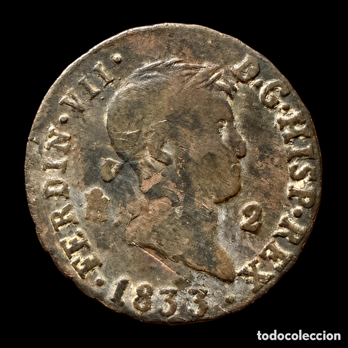 Monedas de Espa&ntilde;a: Lote 4 monedas 2 maraved&iacute;s Ferando VII - Foto 6