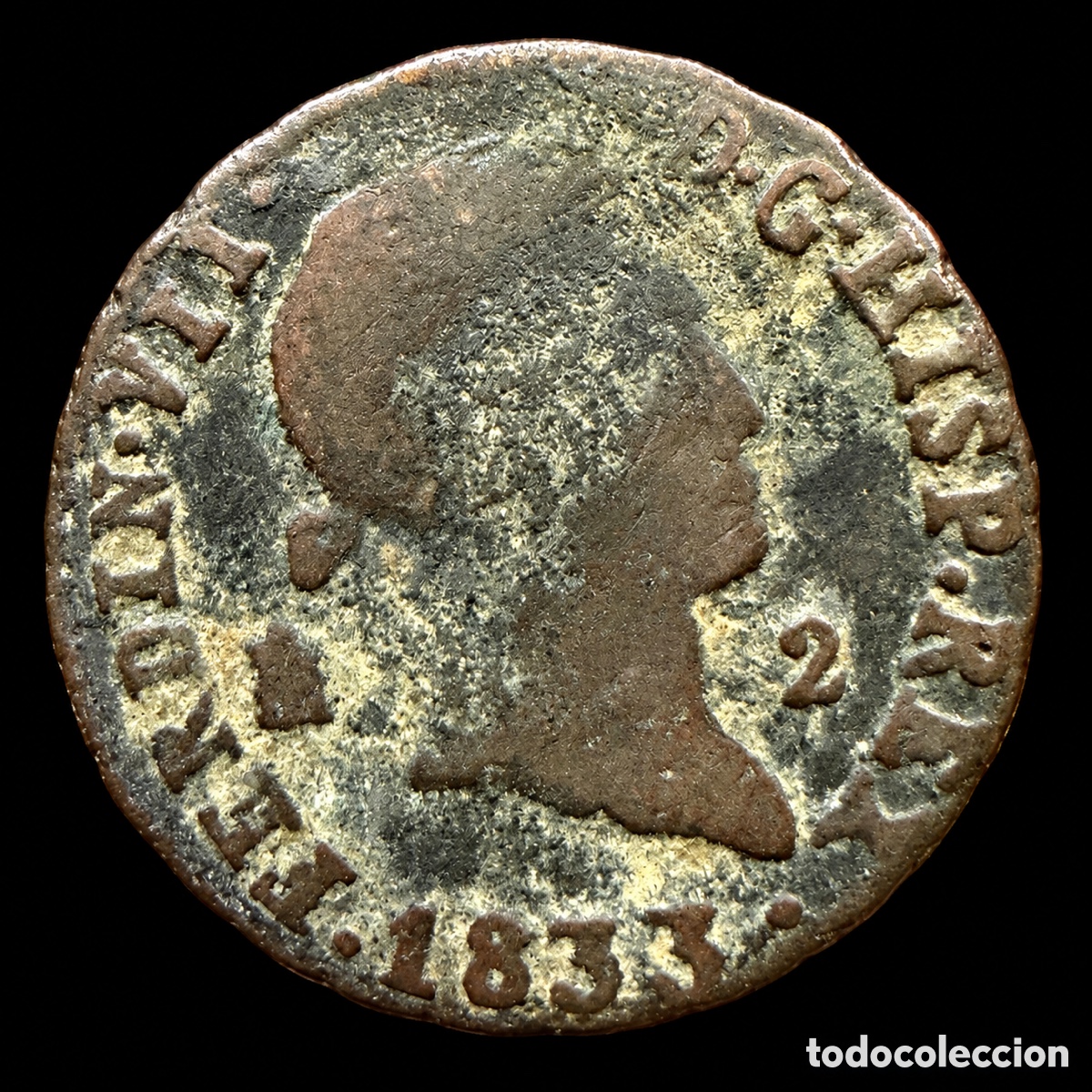 Monedas de Espa&ntilde;a: Lote 4 monedas 2 maraved&iacute;s Ferando VII - Foto 7