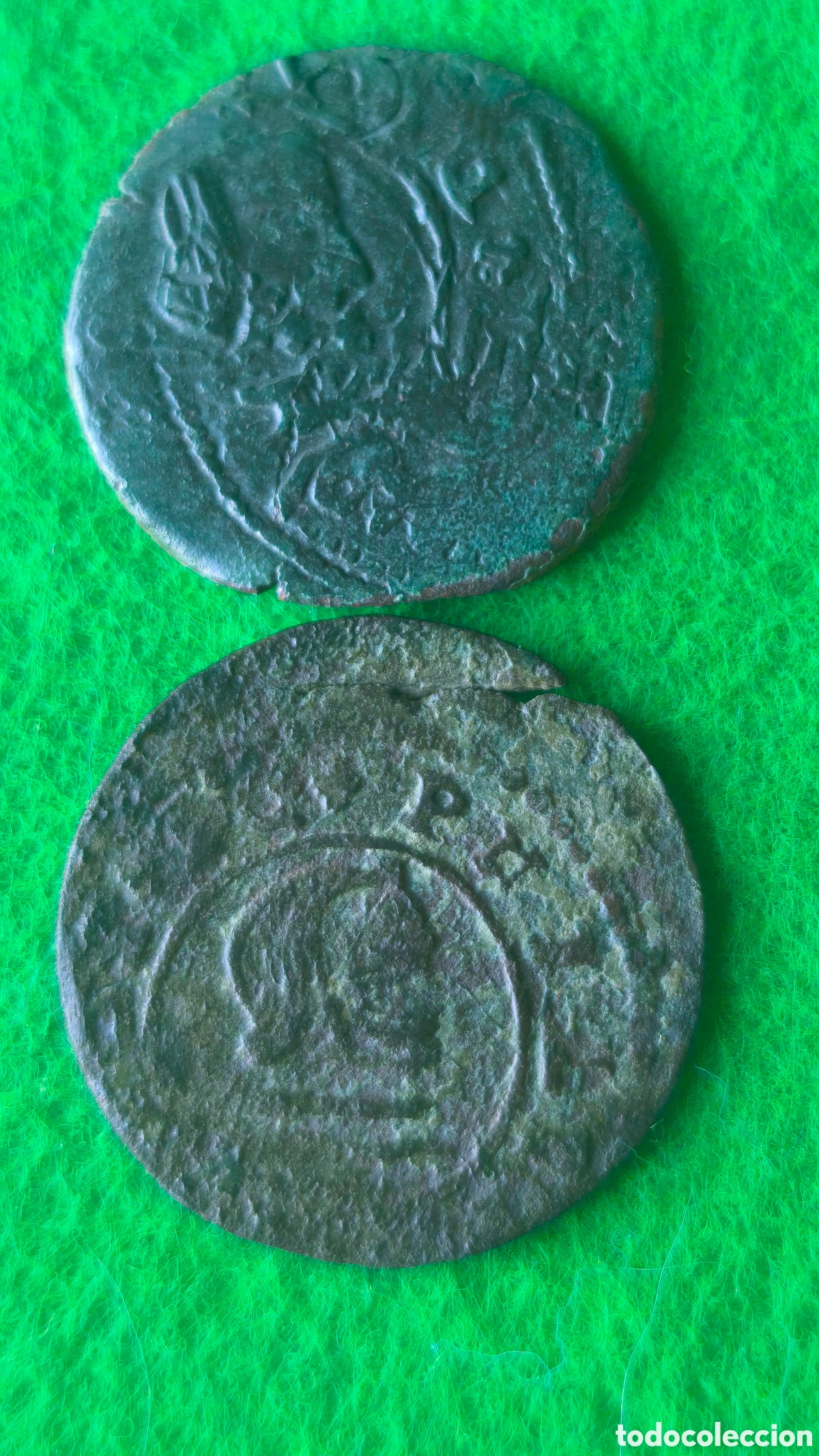 Coins of Spain: Felipe IV FALSAS de EPOCA 2 monedas