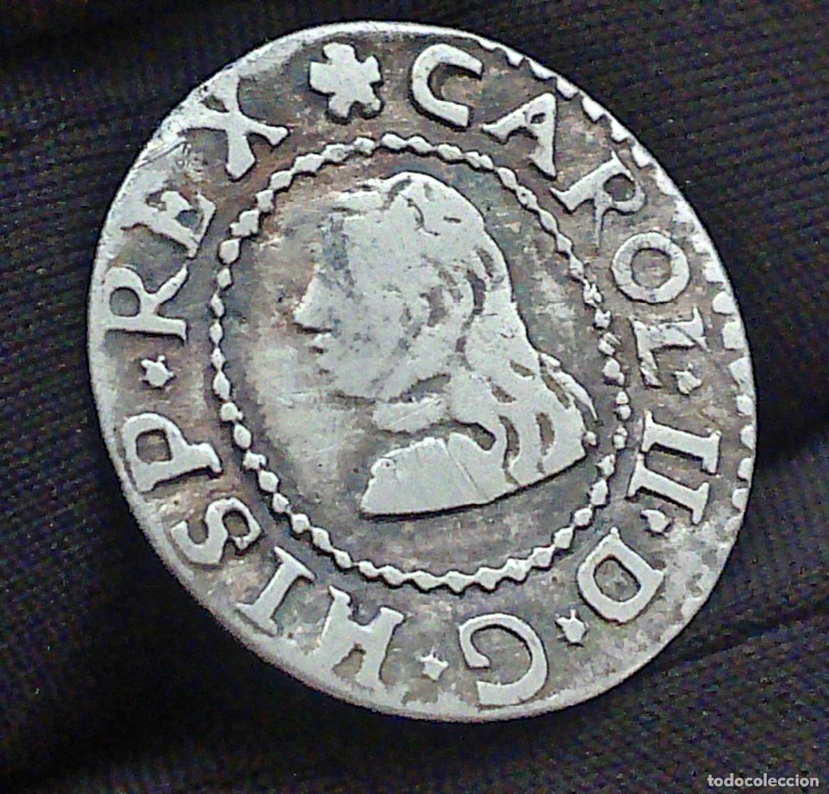 Monedas de Espa&ntilde;a: Carlos II 1 Croat (Real) moneda de plata Barcelona 1675