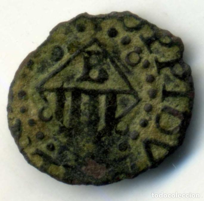 Moedas de Espanha: XS- BANYOLES (1600) Felip II (I) Diner sense data, anells als angles