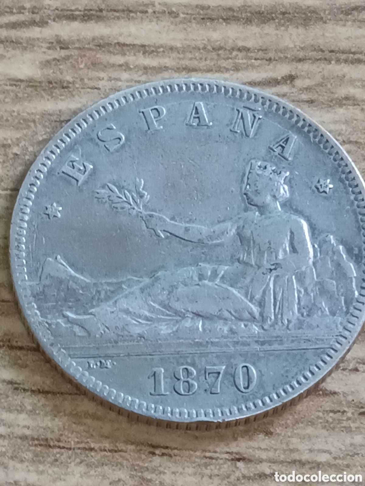 Monedas de Espa&ntilde;a: MONEDA DE 2 PESETAS DE PLATA A&Ntilde;O 1870 - Foto 1