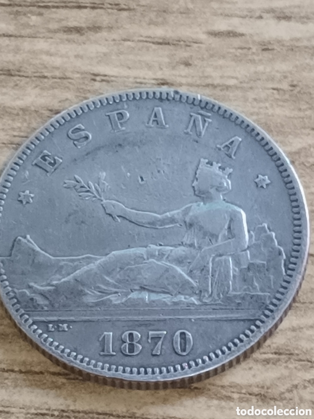Monedas de Espa&ntilde;a: MONEDA DE PLATA DE 2 PESETAS A&Ntilde;O 1870