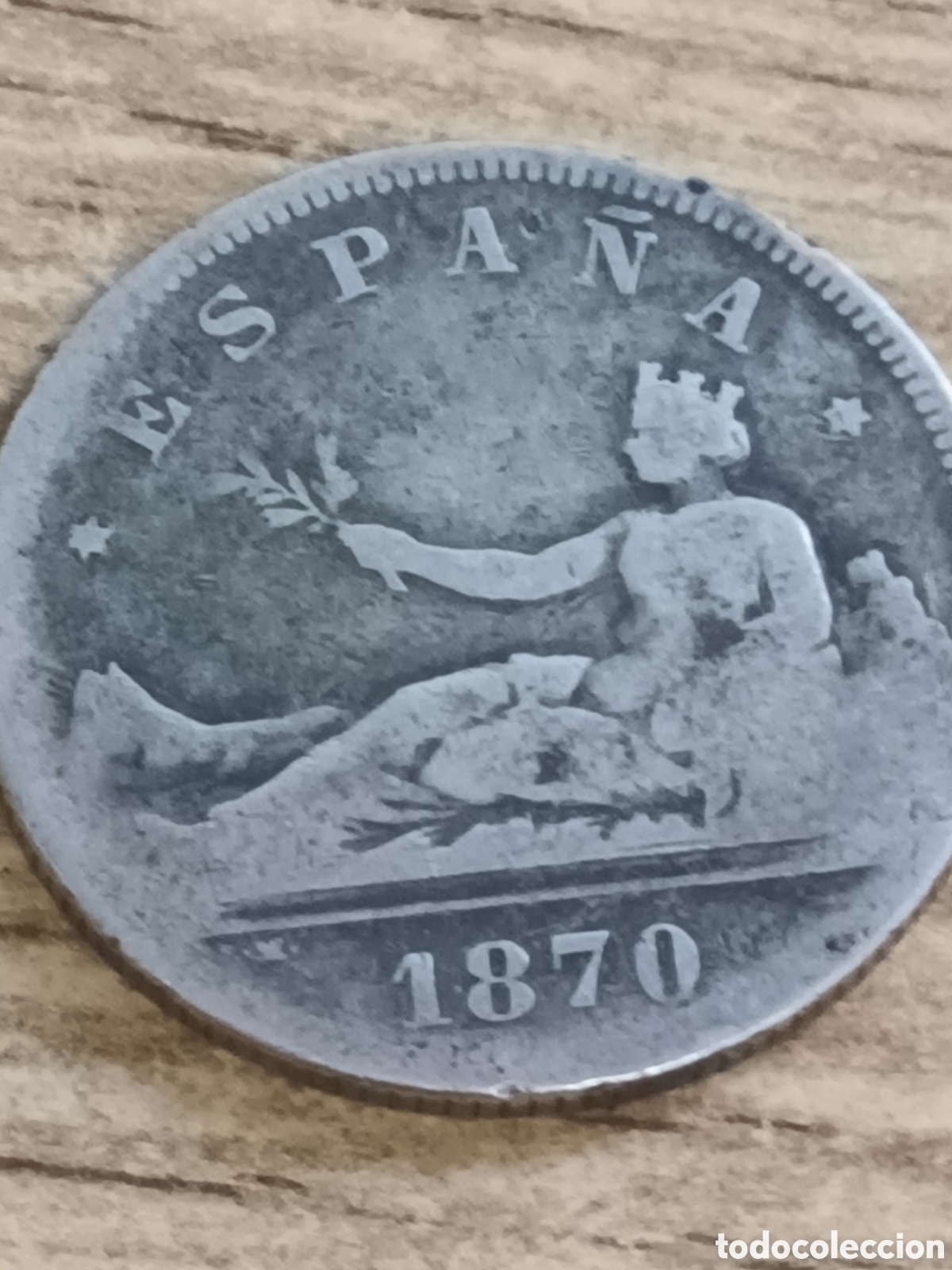 Monedas de Espa&ntilde;a: MONEDA DE PLATA DE 2 PESETAS A&Ntilde;O 1870 - Foto 1