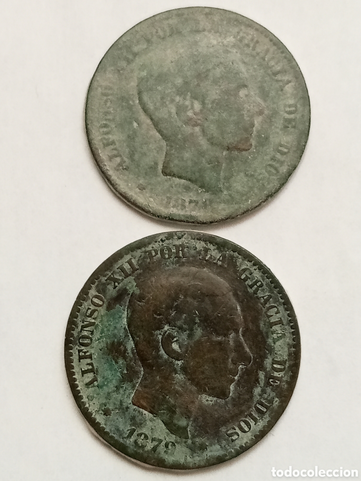 M&uuml;nzen von Spanien: ALFONSO XII - A&Ntilde;OS 1878-79 - 2 MONEDAS DE 10 CTMOS PTA.