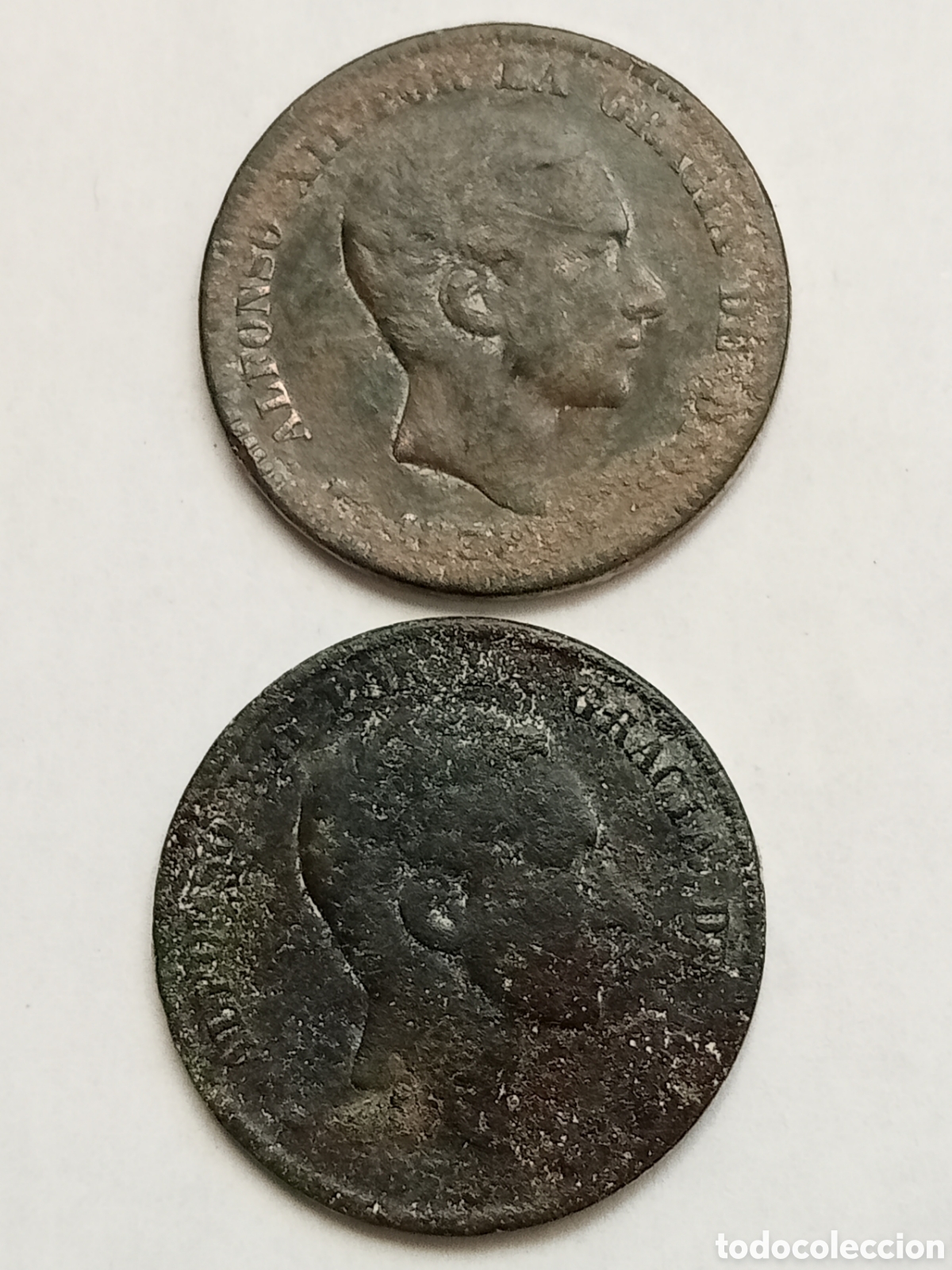 Moedas de Espanha: ALFONSO XII - A&Ntilde;OS 1878-79 - 2 MONEDAS DE 10 CTMOS PTA