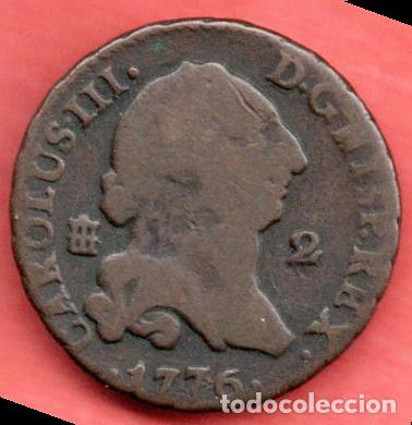 Monedas de Espa&ntilde;a: CARLOS III - 2 MARAVEDIES 1776 SEGOVIA - ESCASA