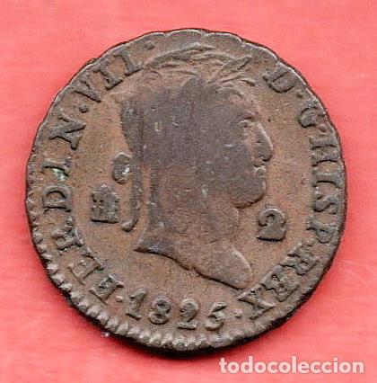Monedas de Espa&ntilde;a: CARLOS III - 2 MARAVEDIES 1825 SEGOVIA