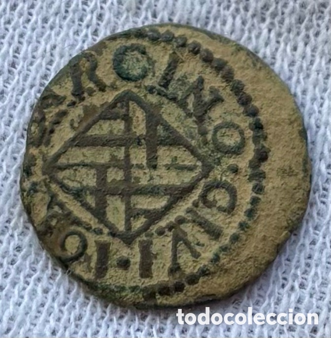 Monedas de Espa&ntilde;a: Moneda ARDITE 1654? Barcelona - Foto 2