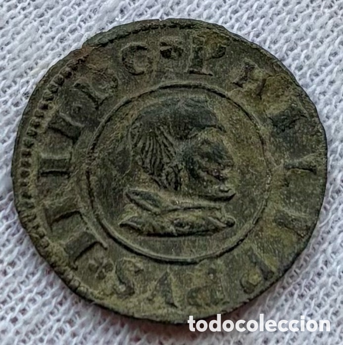 Monete da Spagna: Moneda 8 Maravedis 1661 SEGOVIA. FELIPE IV