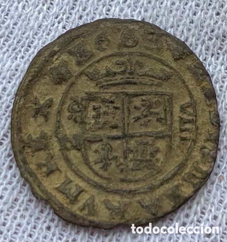 Monedas de Espa&ntilde;a: Moneda 8 Maravedis 1663 Granada. FELIPE IV - Foto 2