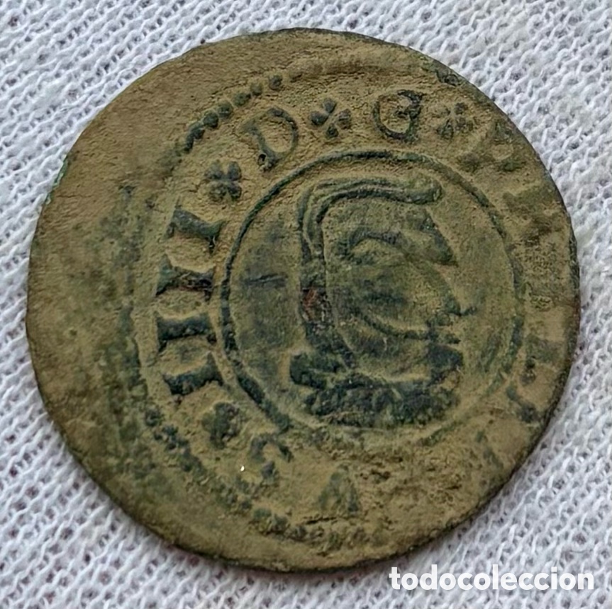 Monedas de Espa&ntilde;a: Moneda 16 Maravedis Coru&ntilde;a. FELIPE IV - Foto 1