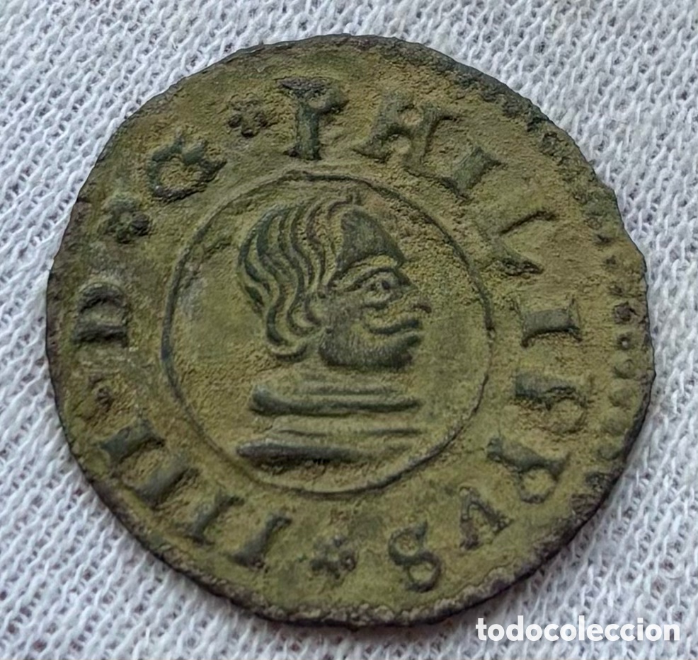 Monete da Spagna: Moneda 16 Maravedis 1662 Sevilla. FELIPE IV