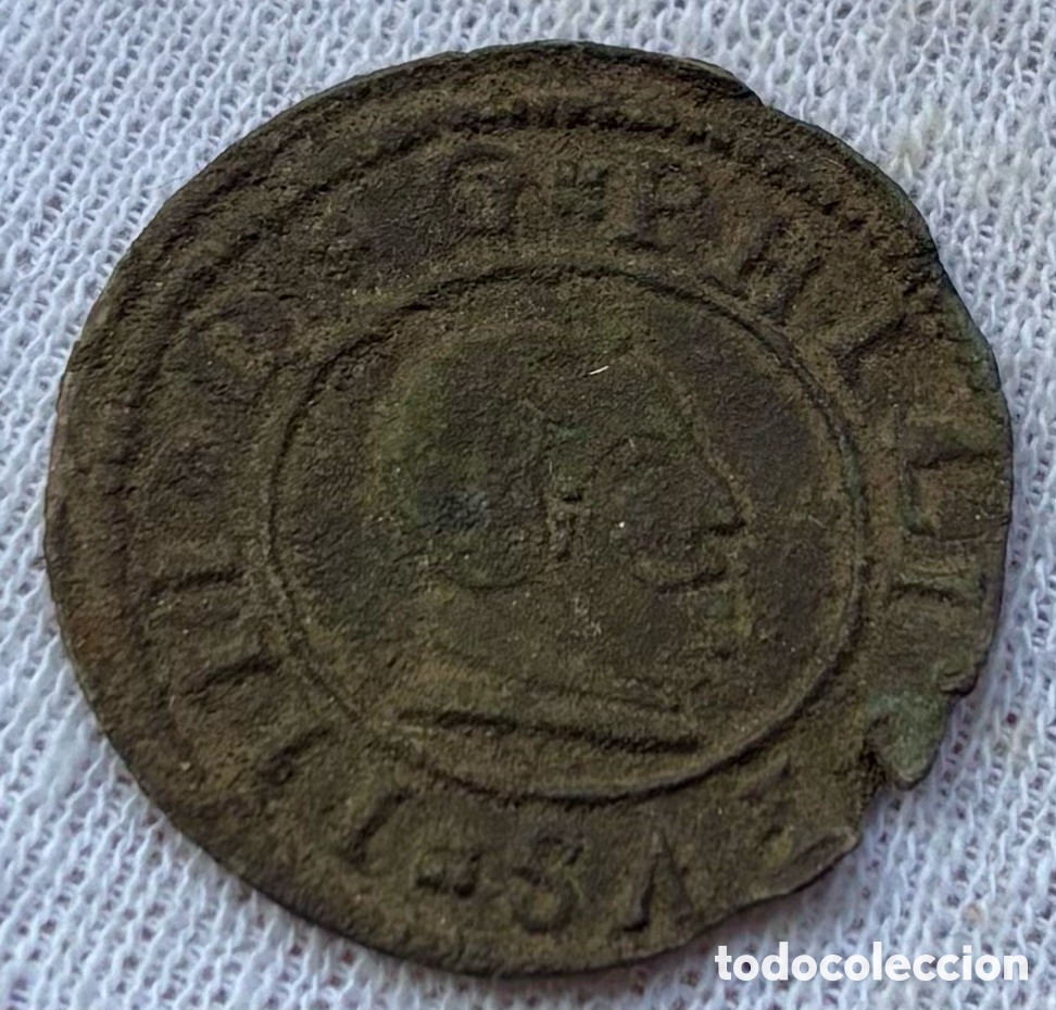 Monedas de Espa&ntilde;a: Moneda 16 Maravedis 1663 Madrid. FELIPE IV