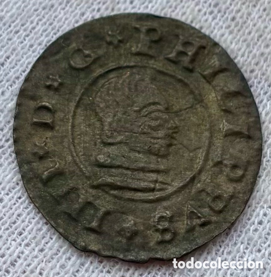 Monedas de Espa&ntilde;a: Moneda 16 Maravedis 1663 Sevilla. FELIPE IV