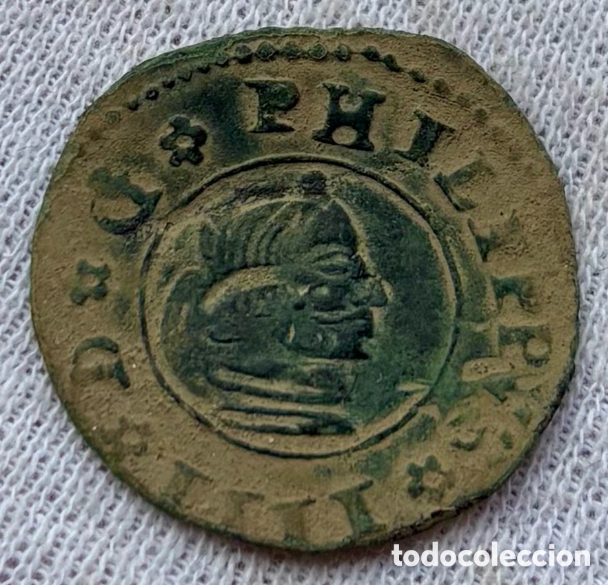 Monedas de Espa&ntilde;a: Moneda 16 Maravedis 1663 Sevilla. FELIPE IV. - Foto 1