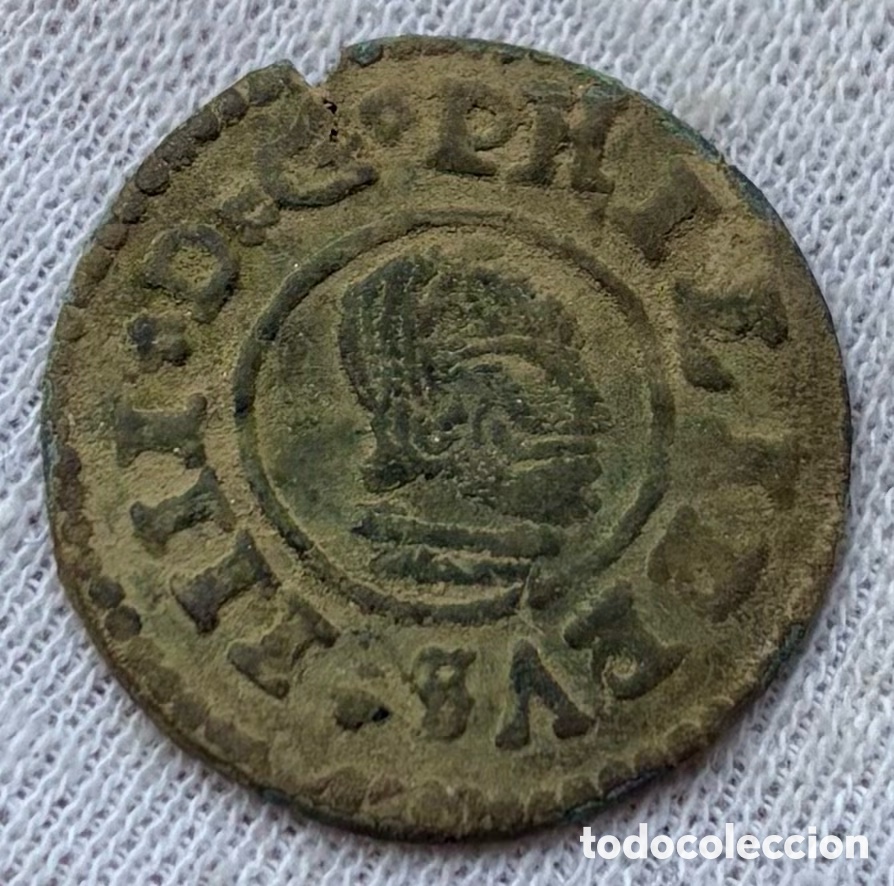 Monedas de Espa&ntilde;a: Moneda 16 Maravedis 1663 Sevilla. FELIPE IV - Foto 1