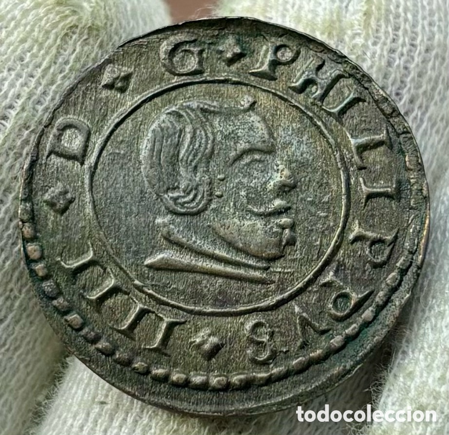Monete da Spagna: Moneda 16 Maravedis 1664 Madrid. FELIPE IV