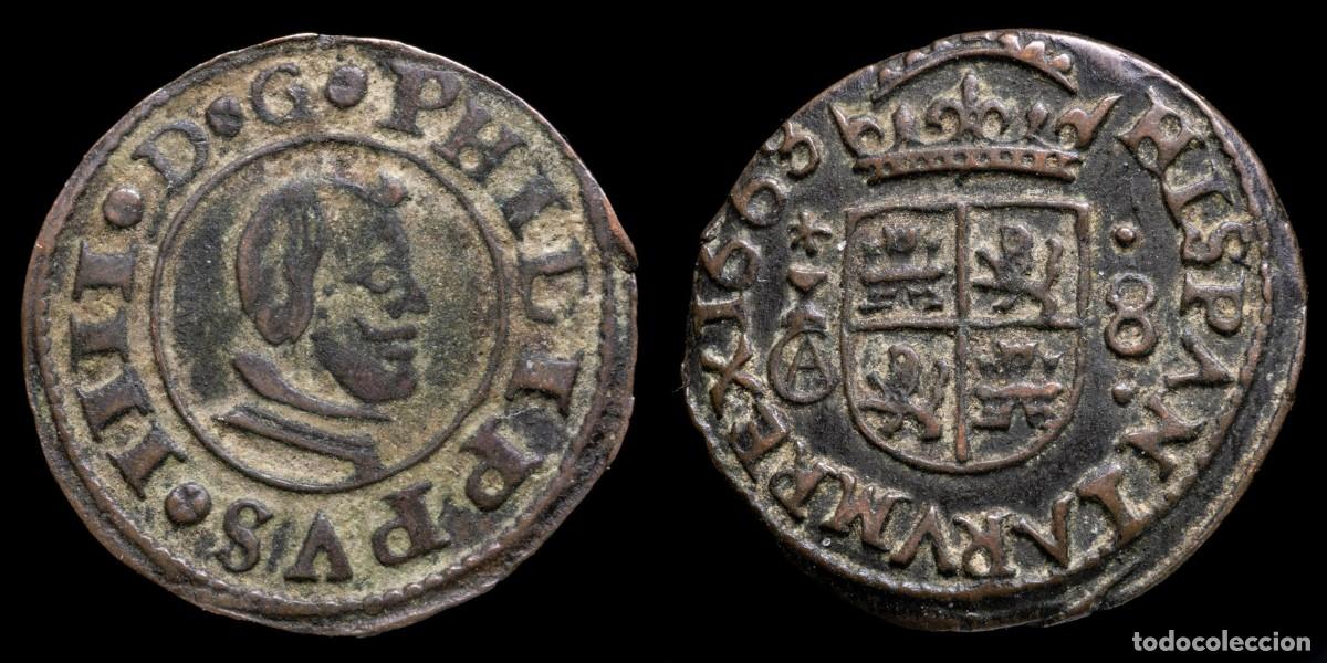 Monedas de Espa&ntilde;a: 1663, 8 Maravedis Philips IV, Cuenca Mint - 22 mm / 2,22 gr. - Foto 1