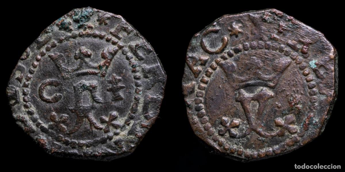 Monete da Spagna: 1474-1504, Blanca Catholic Kings, Cuenca Mint - 16 mm / 1,11 gr.