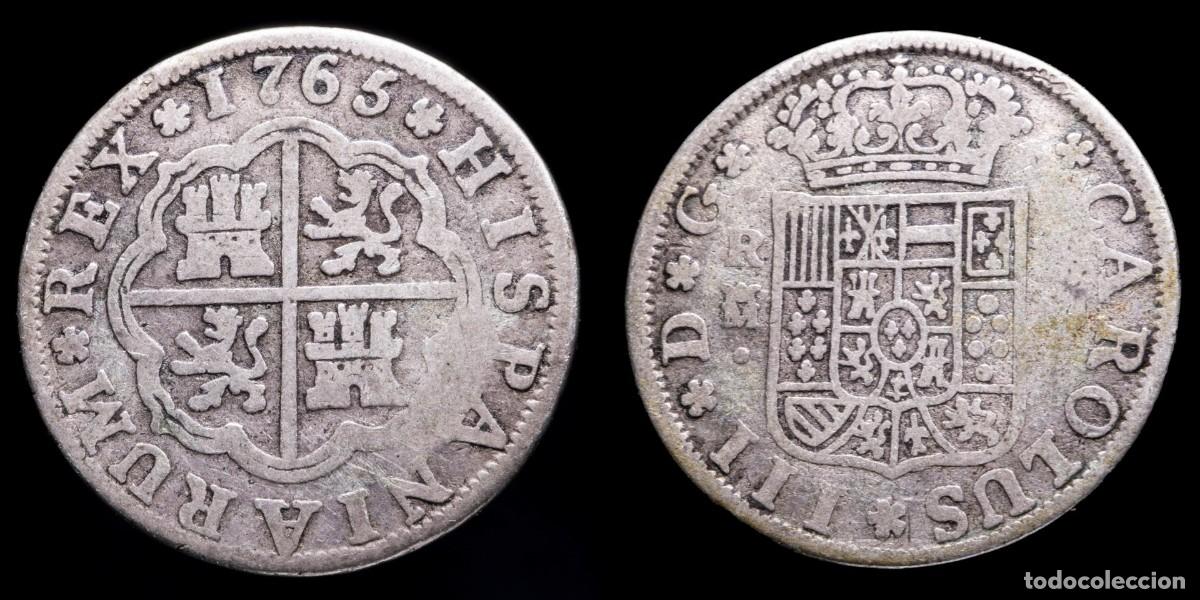 Monete da Spagna: 1765, 1 Silver Real Charles III, Madrid Mint - 20 mm / 2,62 gr.