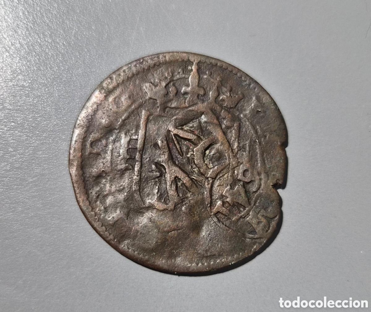 Monete da Spagna: Espa&ntilde;a &ndash; Moneda de 8 Maraved&iacute;s &ndash; Felipe III &ndash; 1618 &ndash; Segovia &ndash; Resello XII Maraved&iacute;s de Felipe IV
