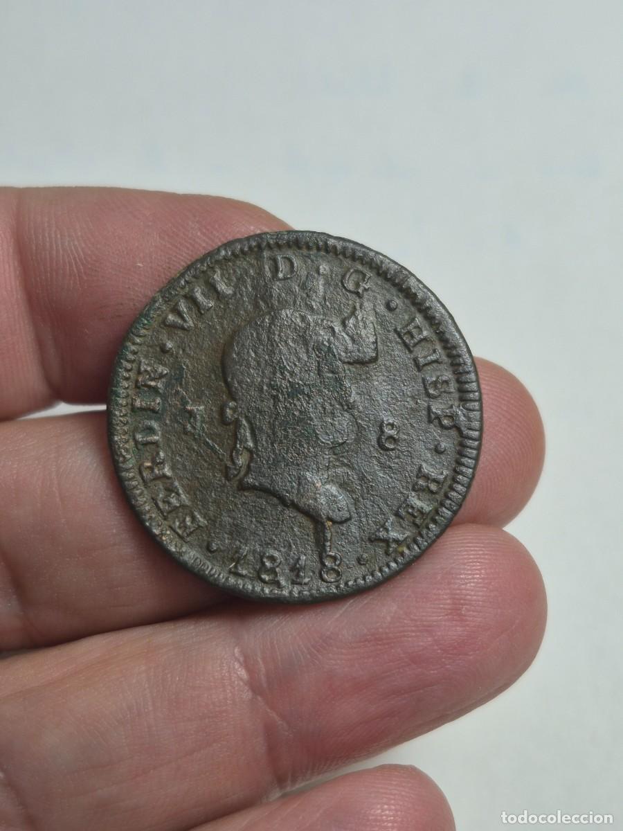 Monete da Spagna: NT/ FERNANDO VII 8 MARAVEDIES 1818 JUBIA (E1542)