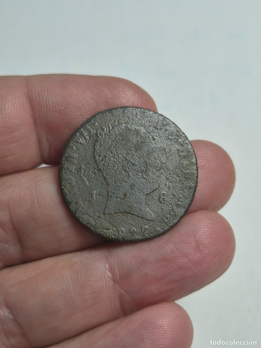 Monnaies d'Espagne: NT/ FERNANDO VII 8 MARAVEDIES 1827 JUBIA (E1544)