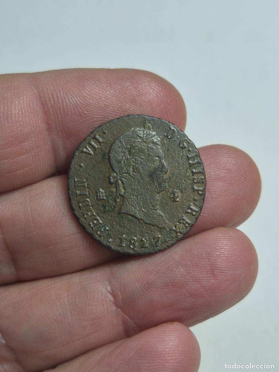Monedas de Espa&ntilde;a: NT/ FERNANDO VII 4 MARAVEDIES 1827 SEGOVIA (E1546)