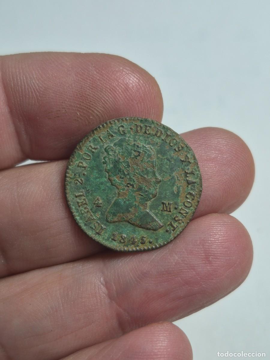 Monnaies d'Espagne: NT/ ISABEL II 4 MARAVEDIES 1845 SEGOVIA (E1547)