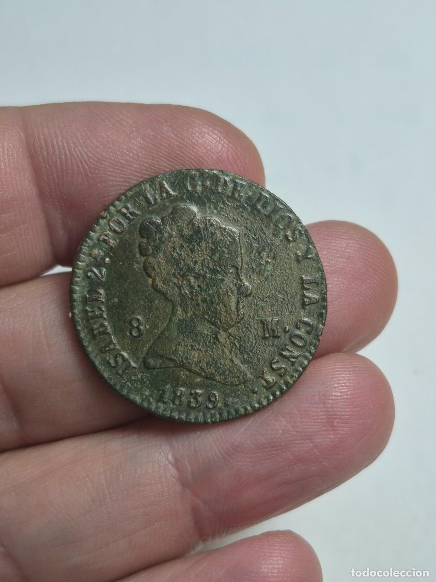 Monnaies d'Espagne: NT/ ISABEL II 8 MARAVEDIES 1839 SEGOVIA (E1549)