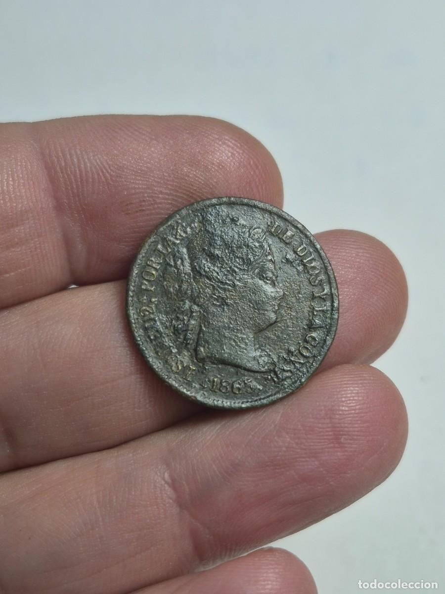 Monnaies d'Espagne: NT/ ISABEL II 40 CENTIMOS ESCUDO 1865 FALSA DE EPOCA EN LATON (E1551)