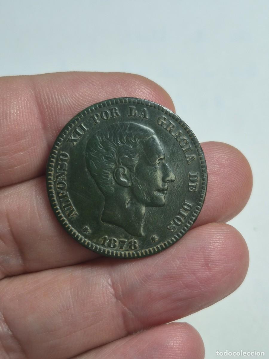 Moedas de Espanha: NT/ ALFONSO XII 10 CENTIMOS 1878 GOLPECITO PERO BONITO (E1555)