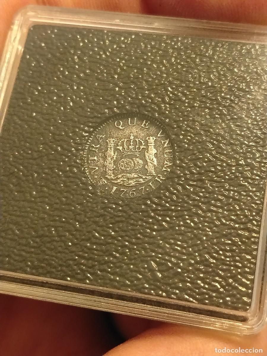 Monedas de Espa&ntilde;a: Rara! Carlos III 1/2 real 1767 Potos&iacute;. Naufragio