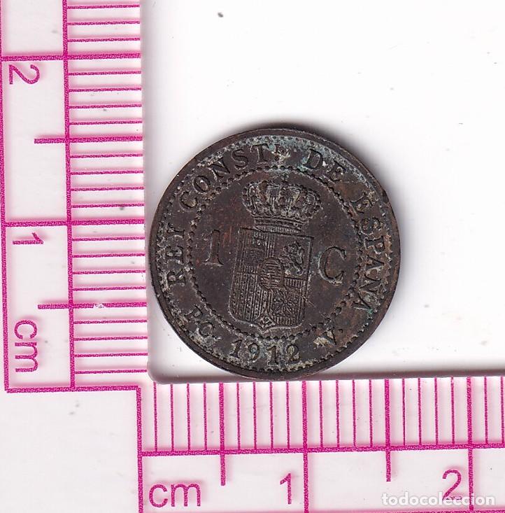 Monedas de Espa&ntilde;a: CRF1908 MONEDA ESPA&Ntilde;A ALFONSO XIII 1 CENTIMO 1912 *2 PCV - Foto 2