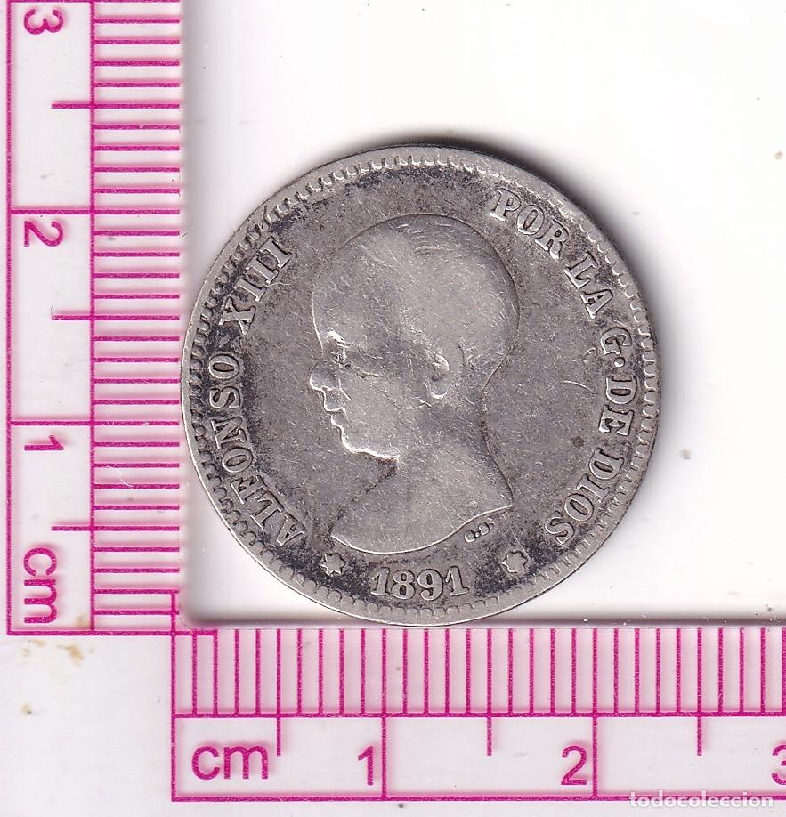 Coins of Spain: CRF1943 MONEDA ESPA&Ntilde;A ALFONSO XIII 1 PESETA 1891 *--*--