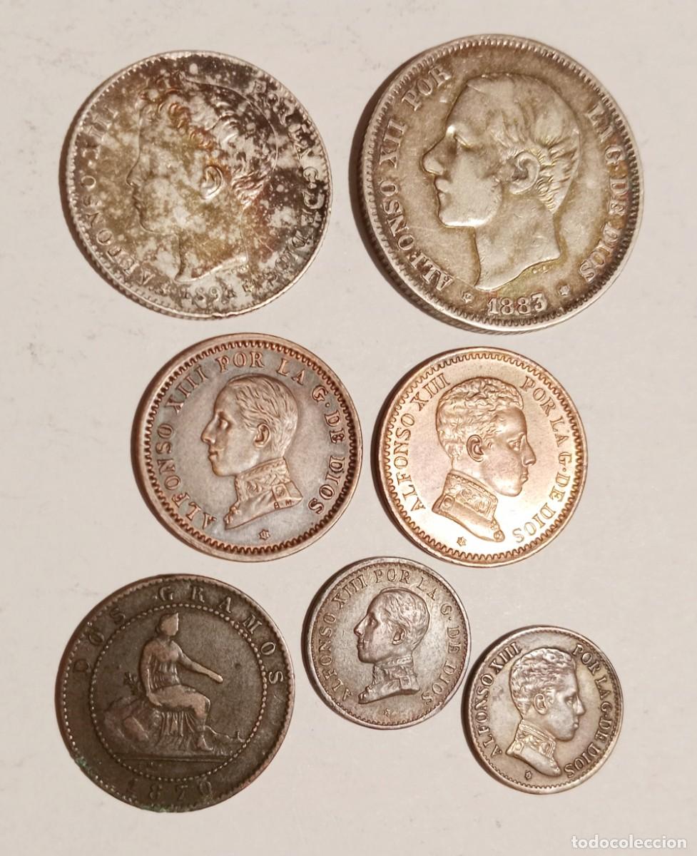 Monnaies d'Espagne: Lote 7 monedas Alfonso XII / XIII y G. Provisional