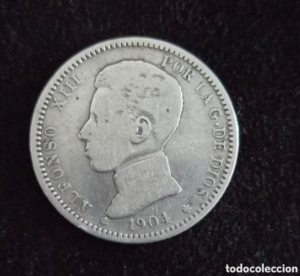Monnaies d'Espagne: Espa&ntilde;a &ndash; 1 Peseta 1904 &ndash; Alfonso XIII &ndash; Plata