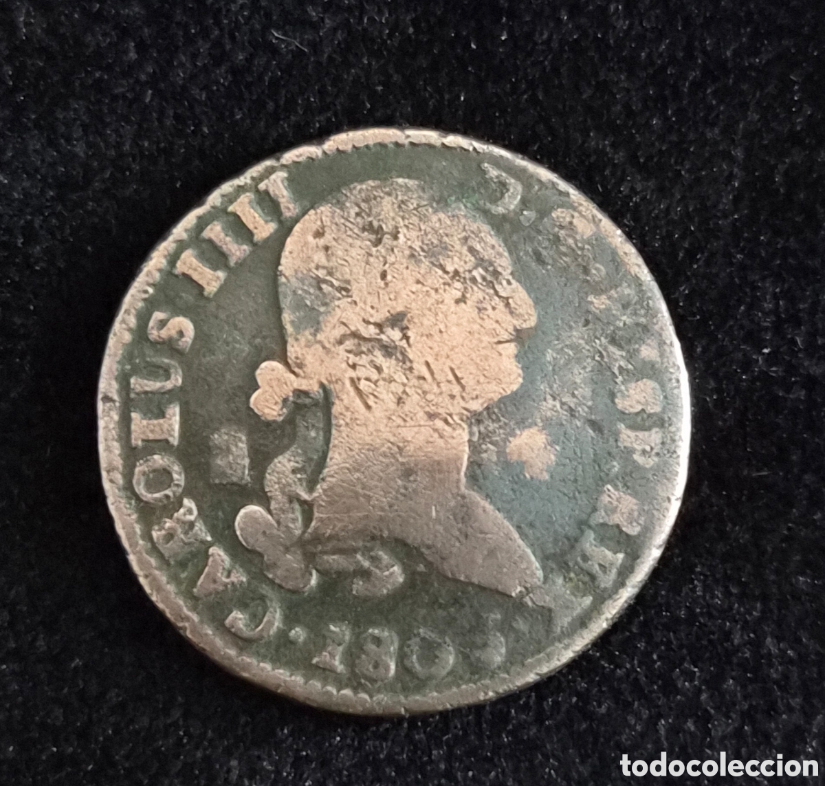 Moedas de Espanha: Espa&ntilde;a &ndash; 8 Maraved&iacute;s 1803 &ndash; Carlos IV &ndash; Moneda de Cobre &ndash; Siglo XIX