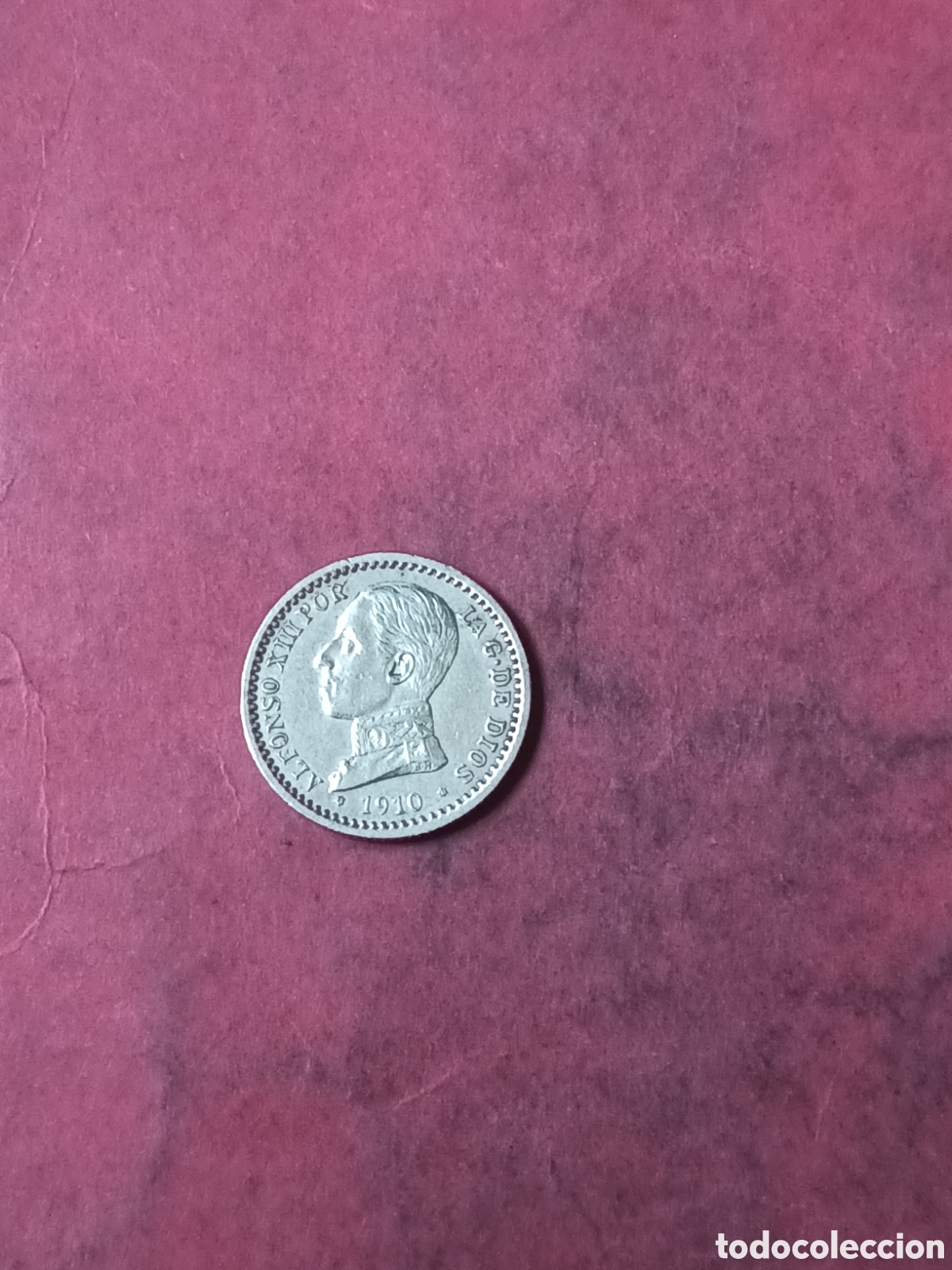 Coins of Spain: 50 CENTIMOS 1910 PLATA ALFONSO XIII