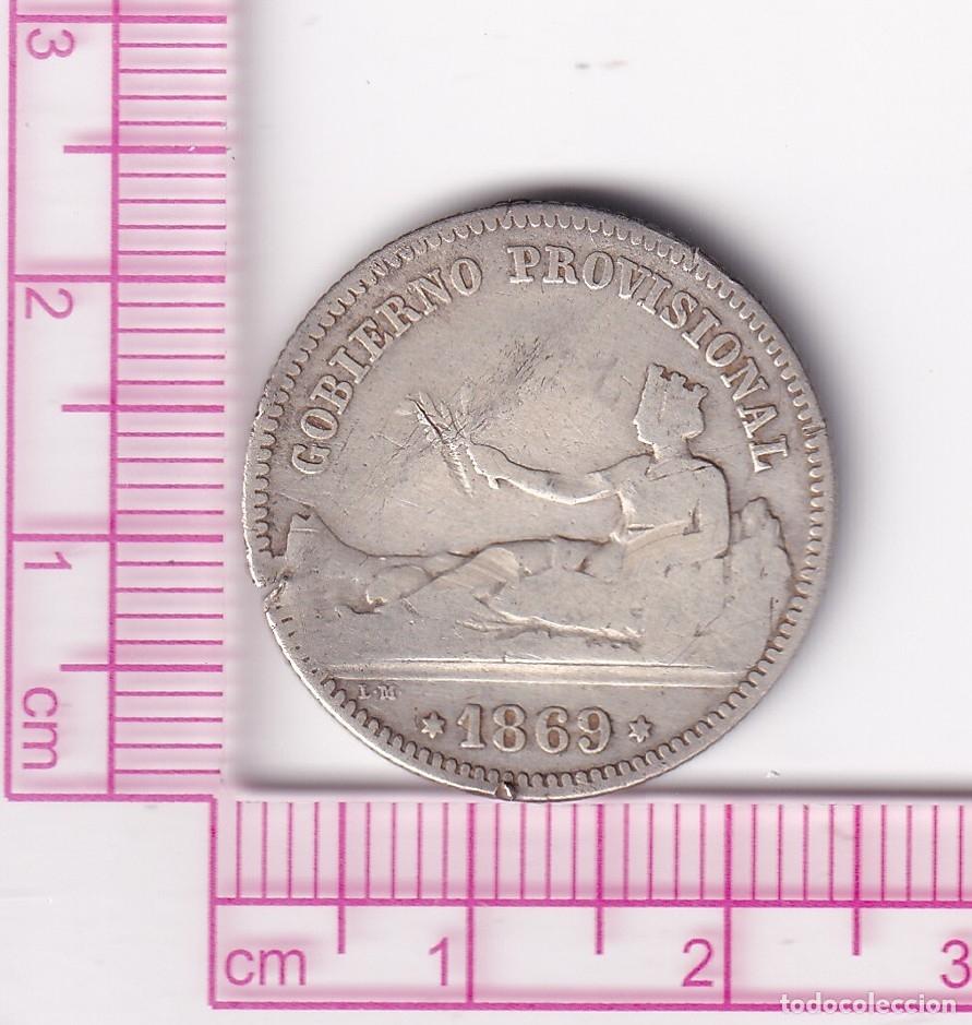 Monnaies d'Espagne: CRE2207 MONEDA ESPA&Ntilde;A GOBIERNO PROVISIONAL 1 PESETA 1869 PLATA BC 15
