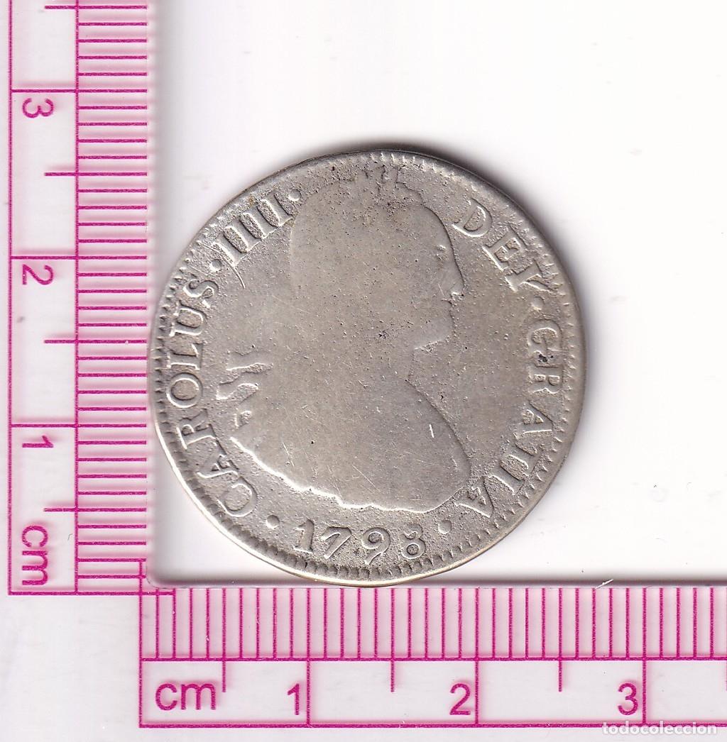 M&uuml;nzen von Spanien: CRE7551 MONEDA ESPA&Ntilde;A CARLOS IV 2 REALES 1798 MEXICO MF