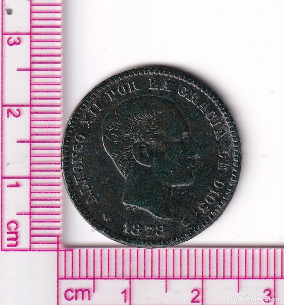 Monnaies d'Espagne: CRCAP368 MONEDA ESPA&Ntilde;A ALFONSO XII 5 CENTIMOS 1878 OM COBRE EBC
