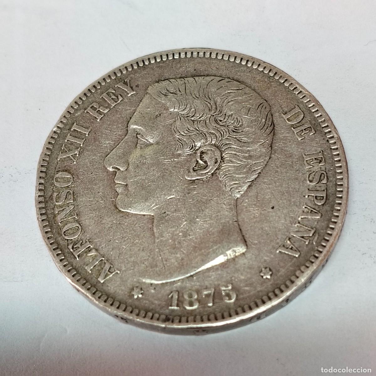 Monedas de Espa&ntilde;a: Moneda de plata de Alfonso XII 1875 - Foto 1